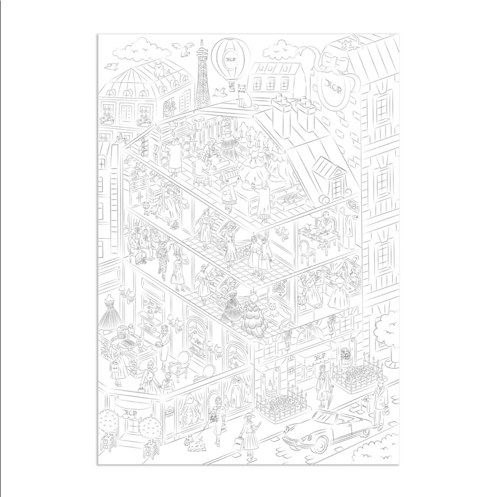 DIOR COLORING POSTER